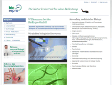 Tablet Screenshot of biorepro.de